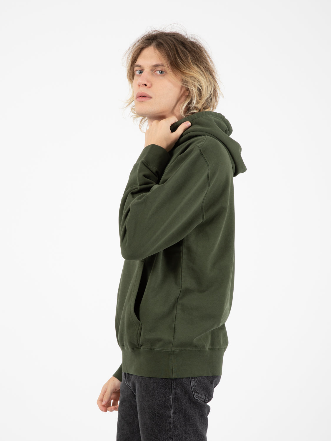 Sunset on Mt Fuji kombu green sweatshirt