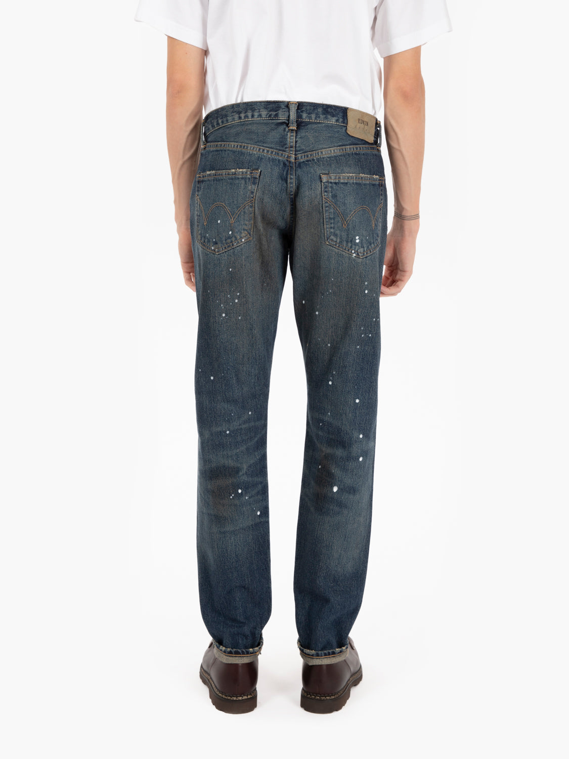 Jeans loose fit con schizzi di colore