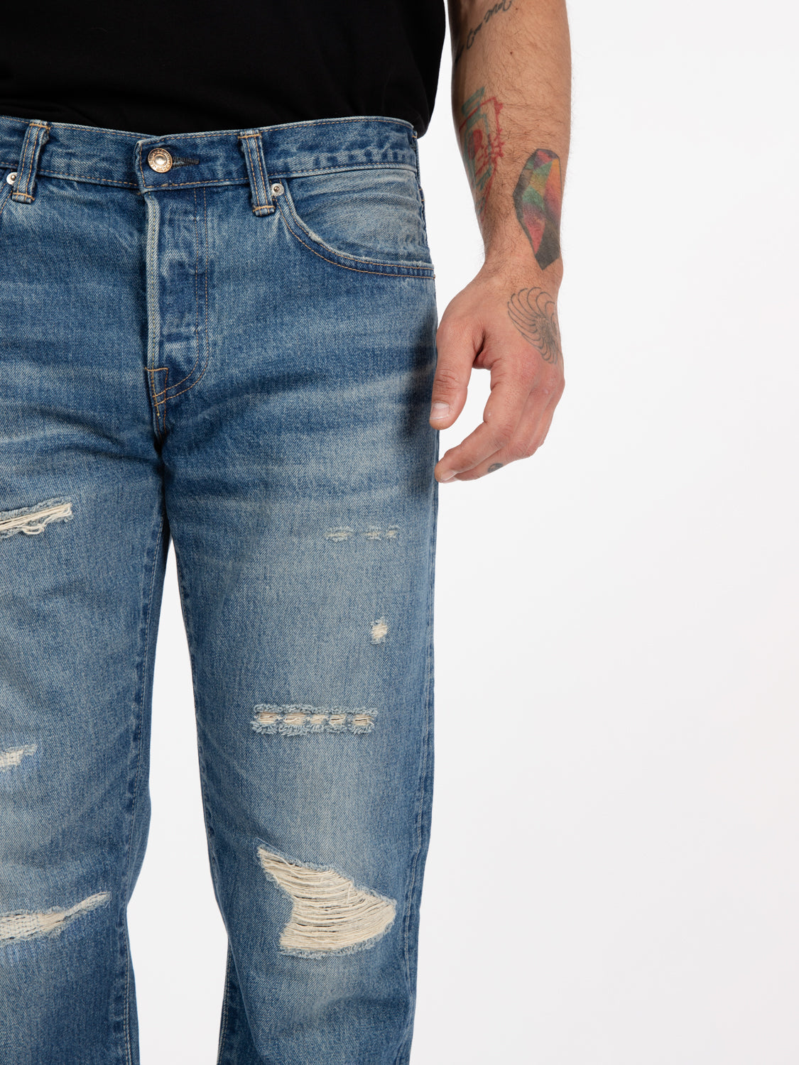Jeans regular tapered blue light used