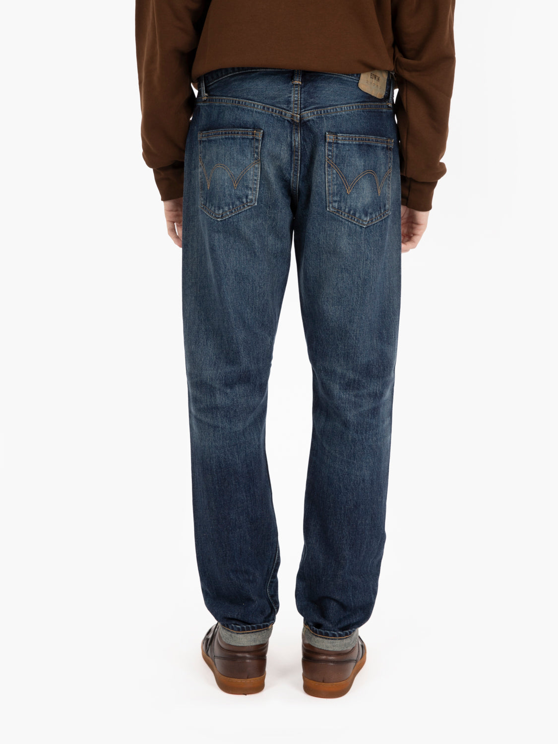 Jeans regular tapered dark used remake