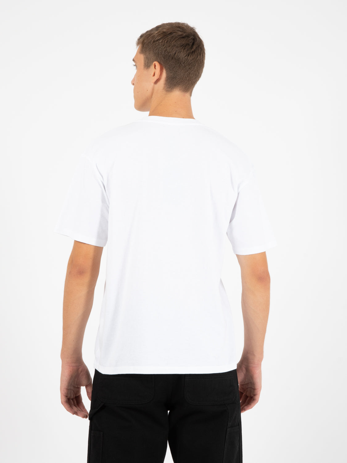 T-shirt katakana embroidery white multicolors letters