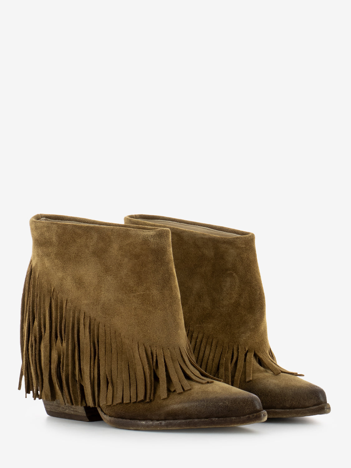 Tronchetti texani con frange camel