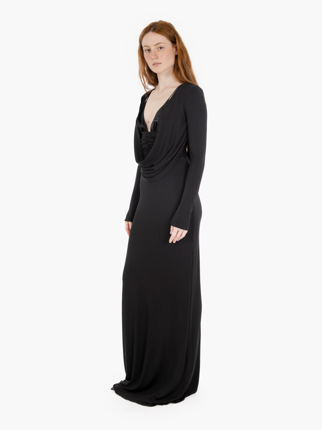BLACK VISCOSE DRESS ABR0356E2_110