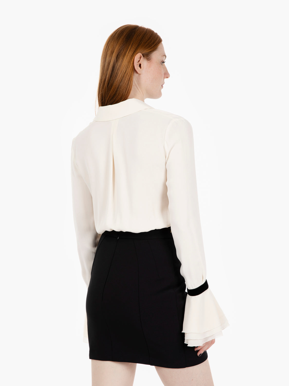 Camicia crop milk / nero