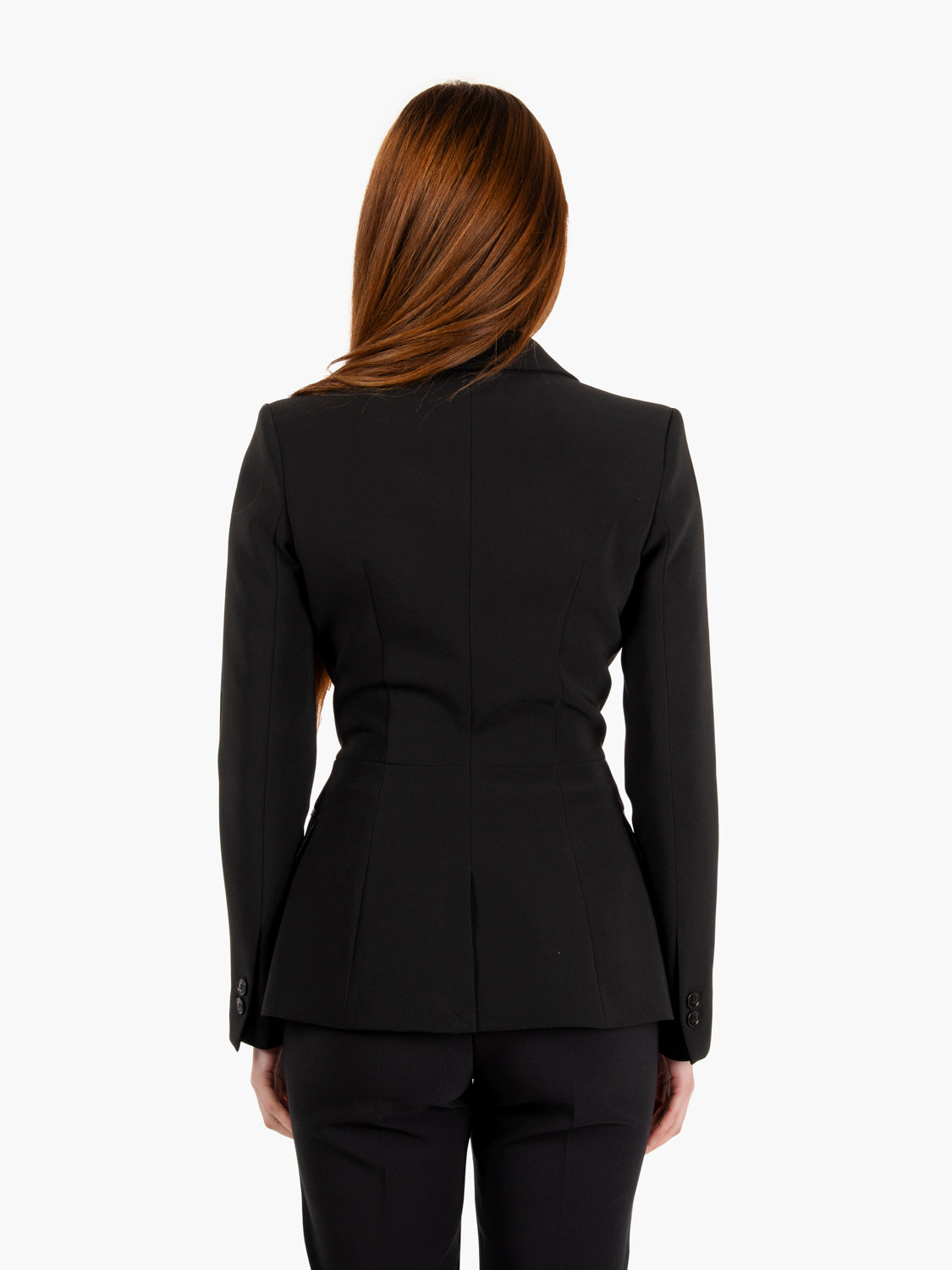 Crêpe jacket with black satin bands