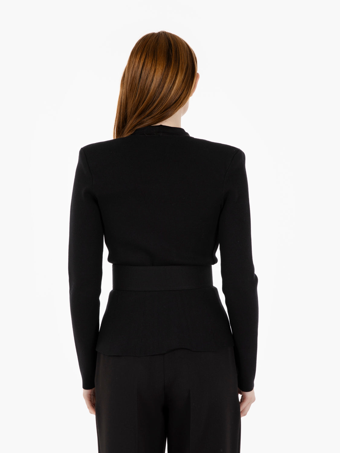 Giacca in maglia con cintura nera