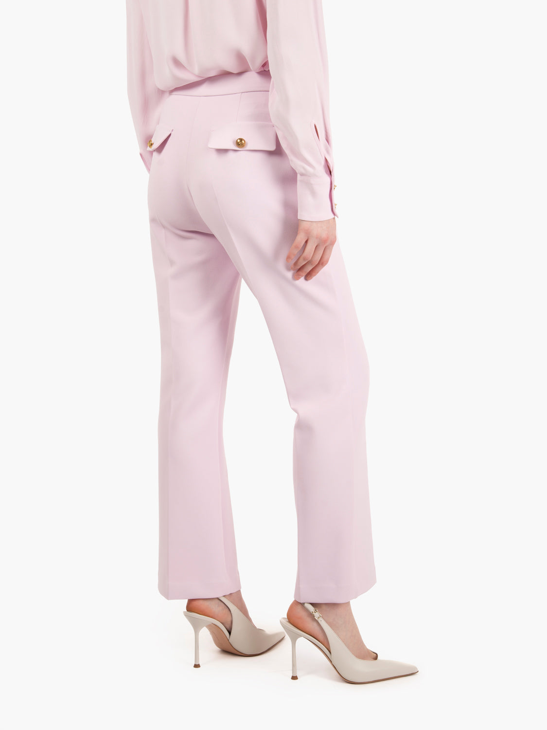 Pantaloni cropped skinny quarzo
