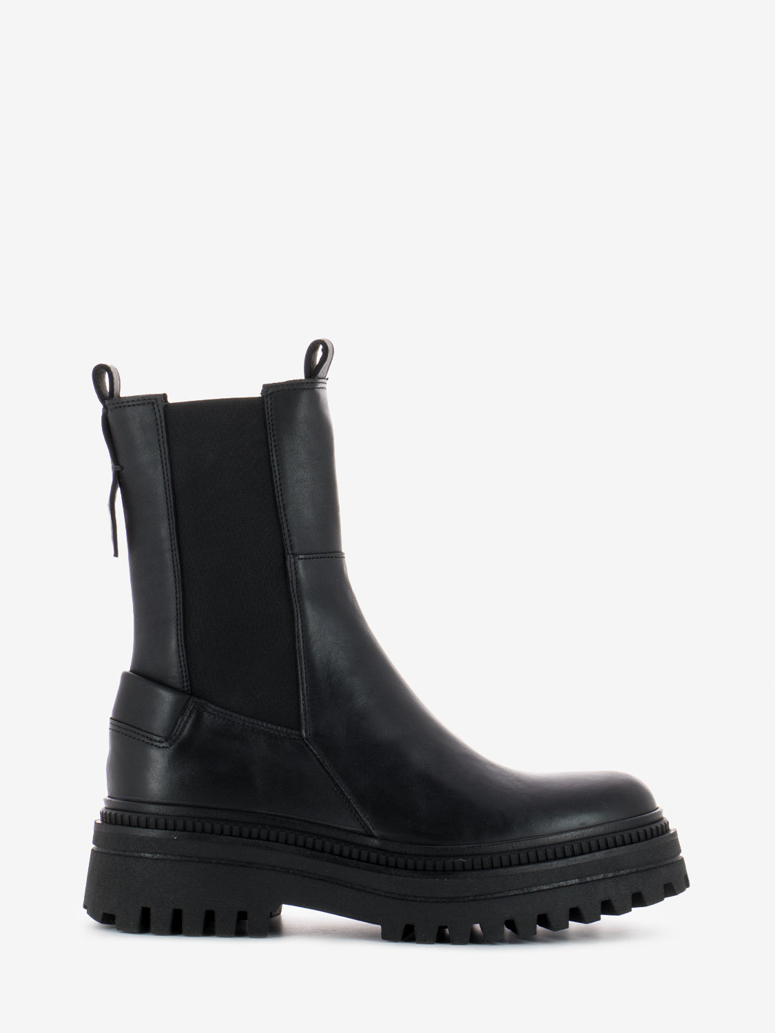 Chelsea boots with black tank sole