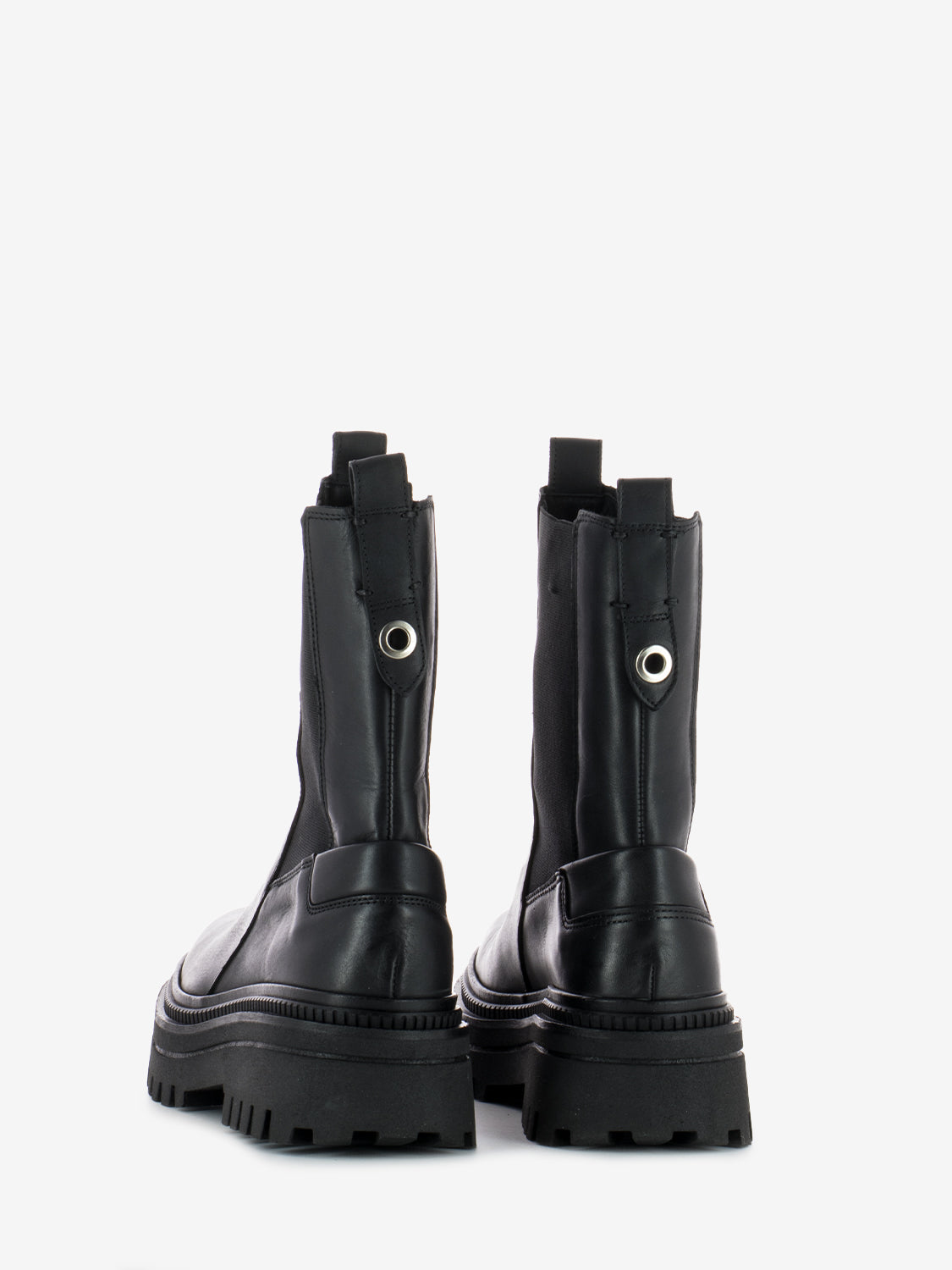 Chelsea boots with black tank sole