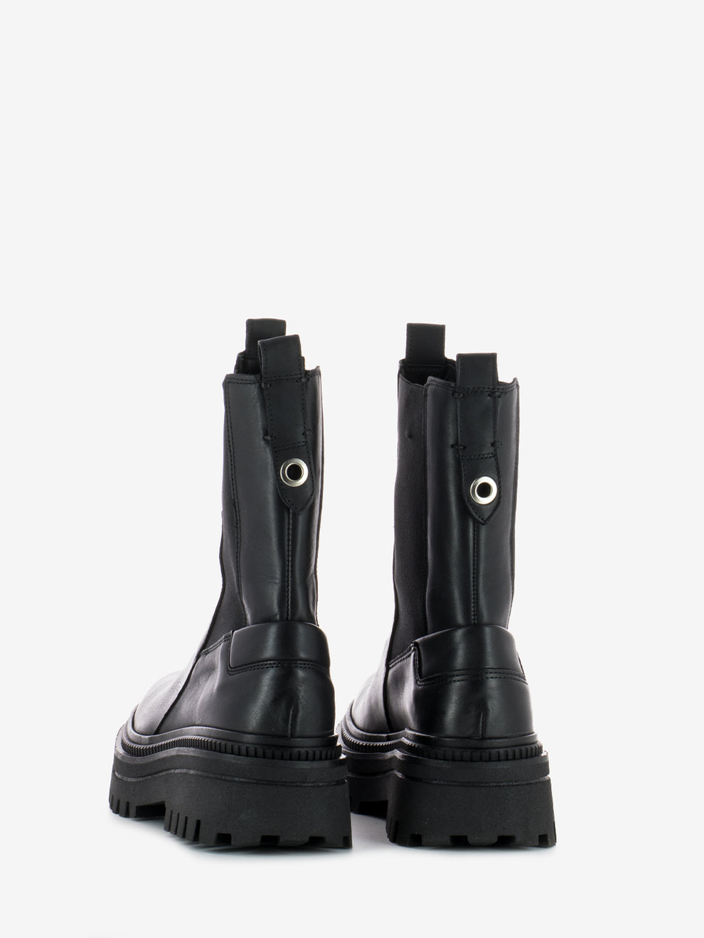 Chelsea boots with black tank sole