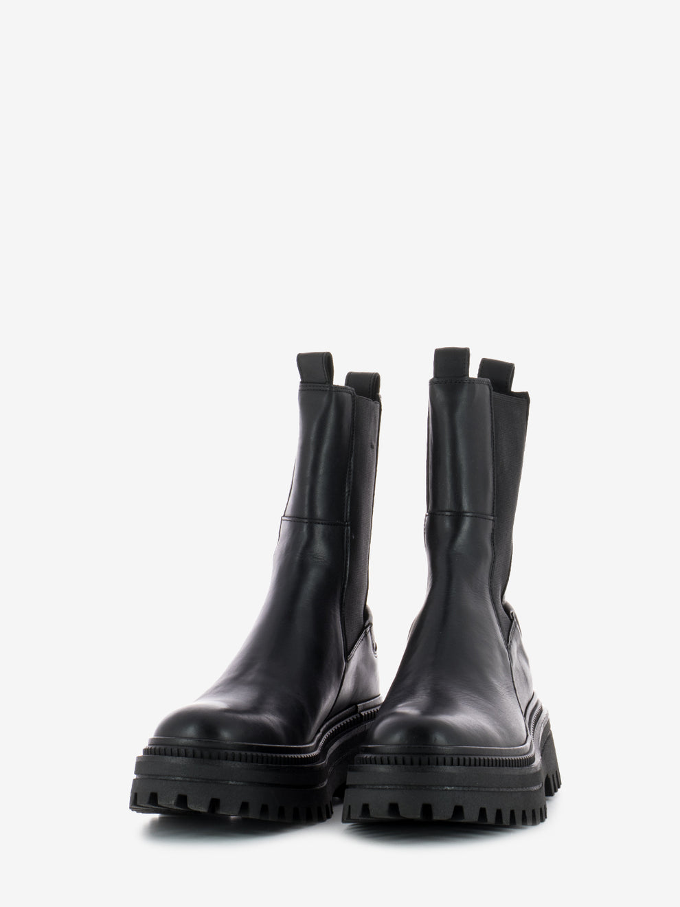 Chelsea boots with black tank sole