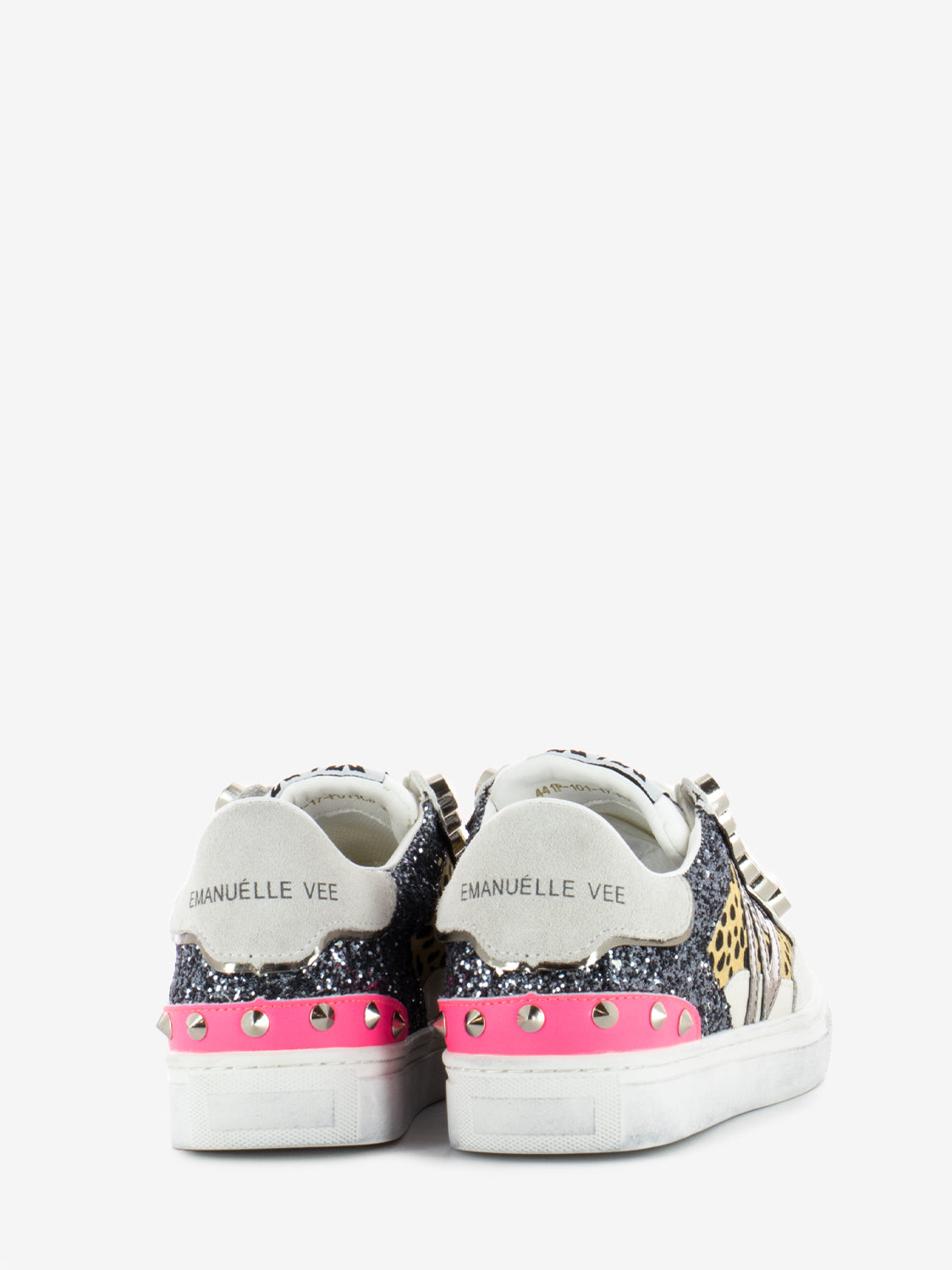 Sneakers Olivia animalier strass beige