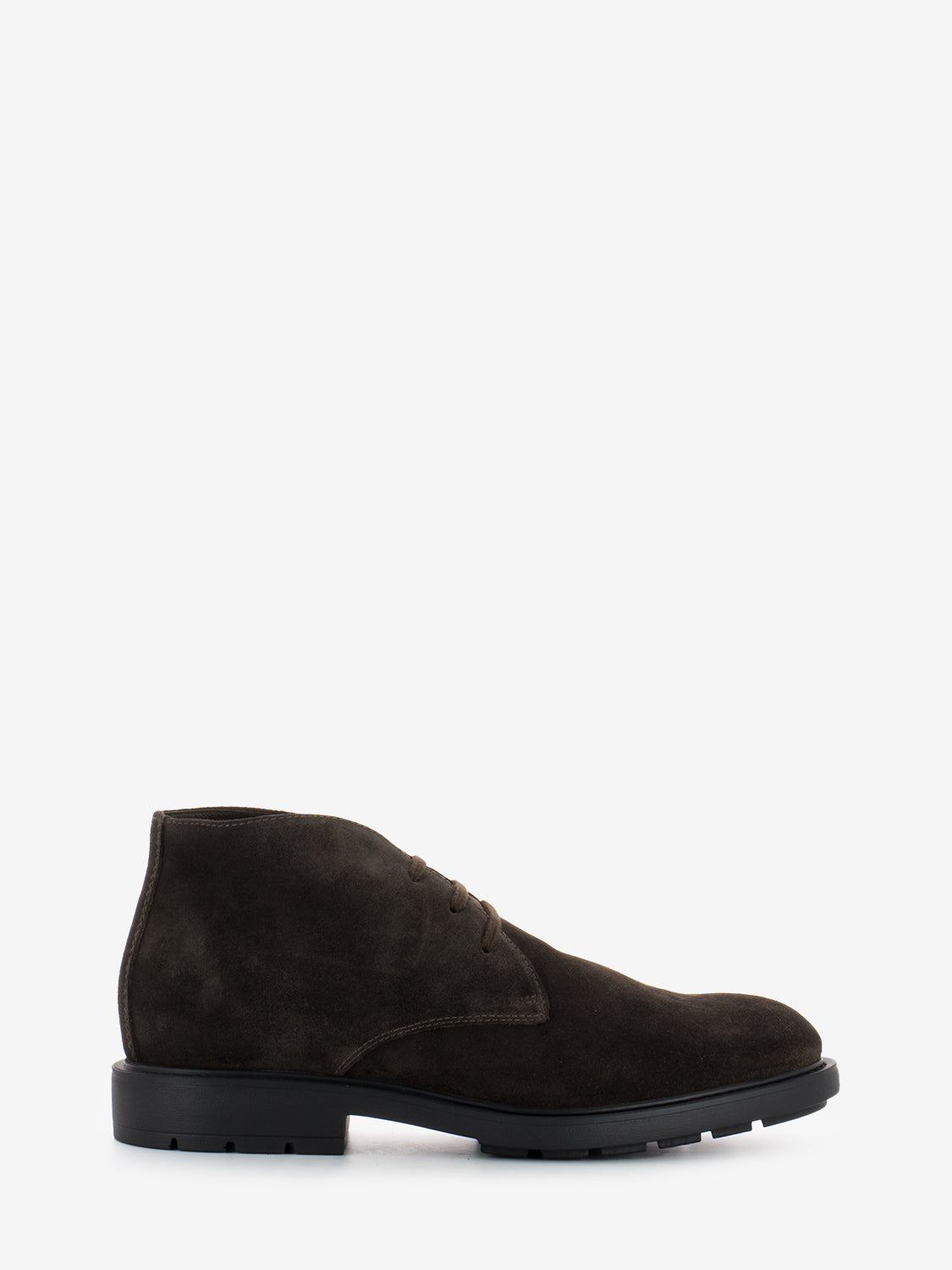 Dark brown suede ankle boot