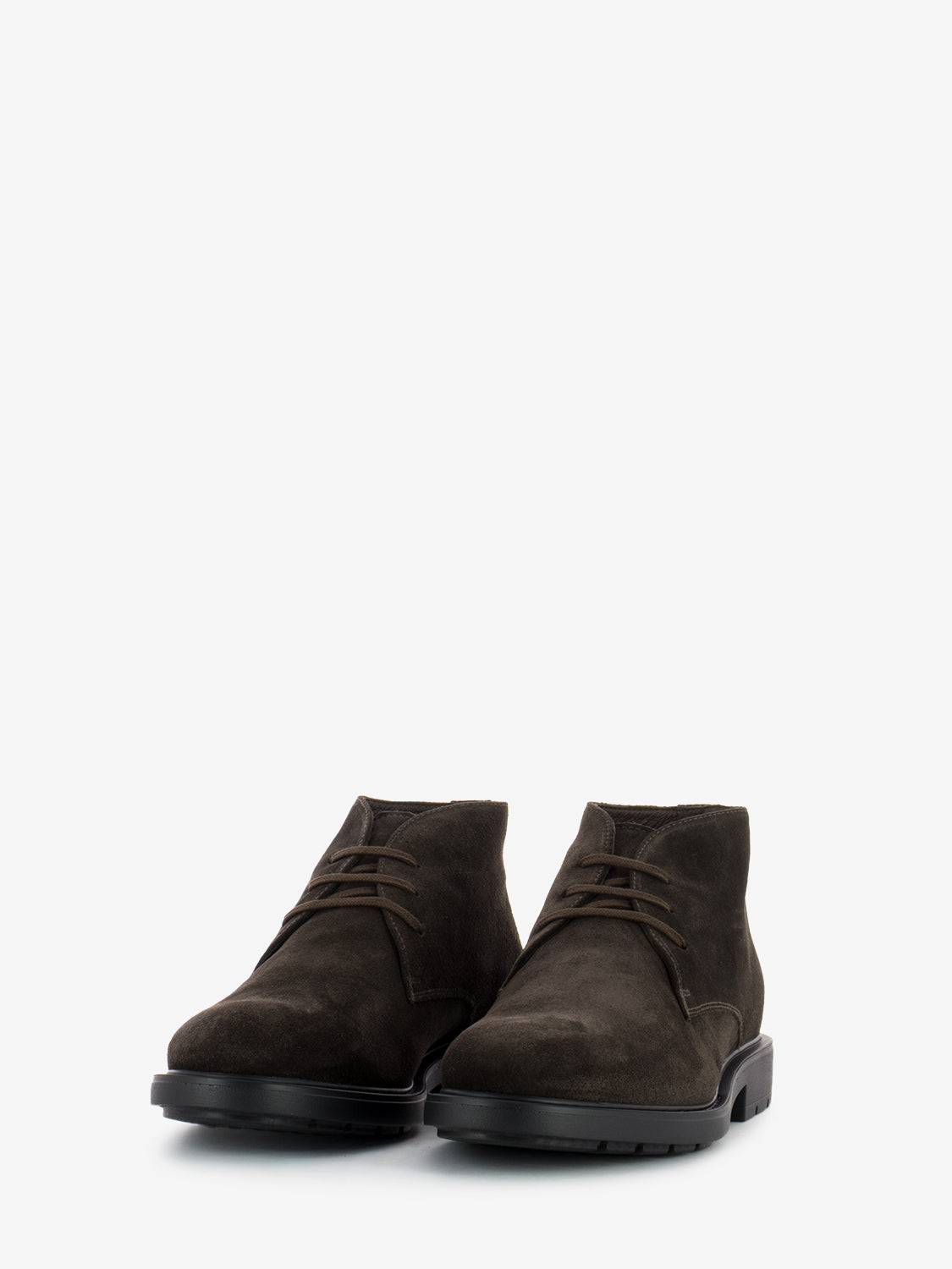 Dark brown suede ankle boot
