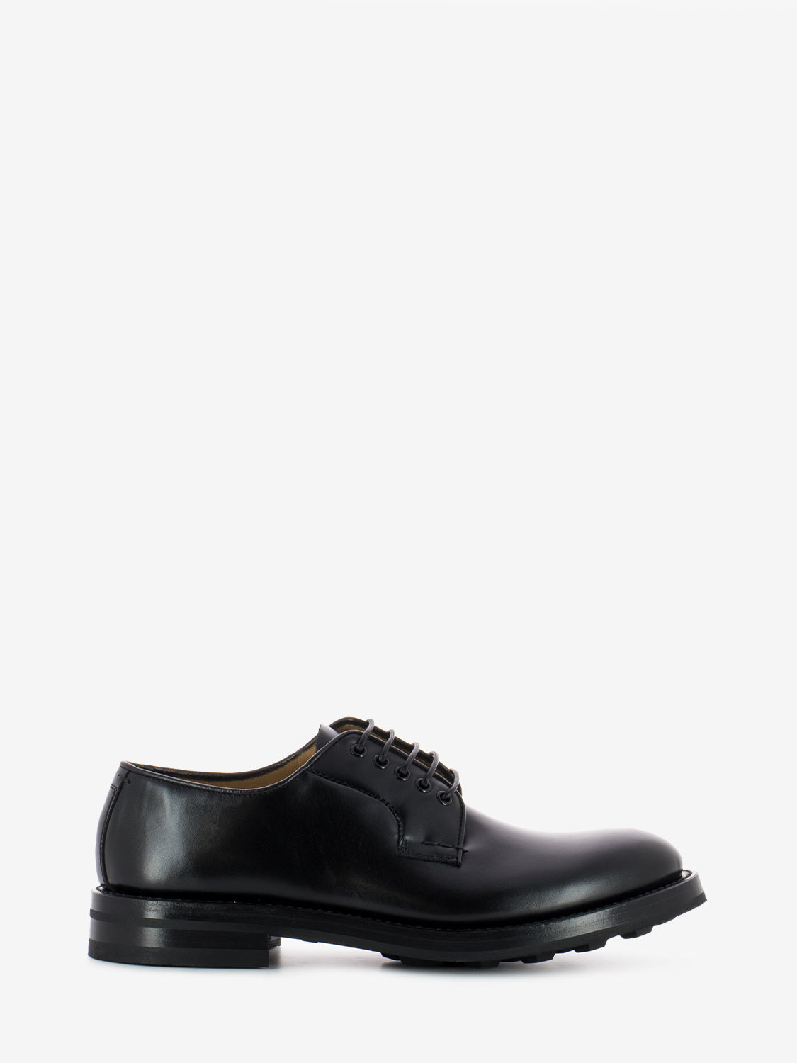 Black Smooth Derby Shoes