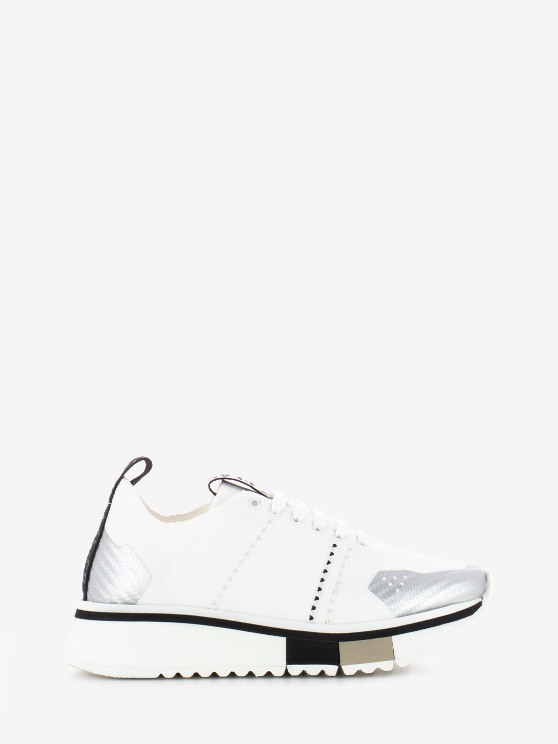 F65 knit white / silver sneakers