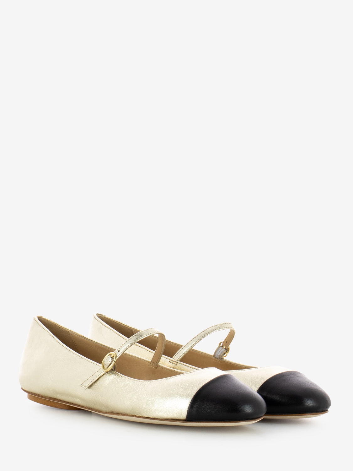 Ballerina nappa laminato oro /nero