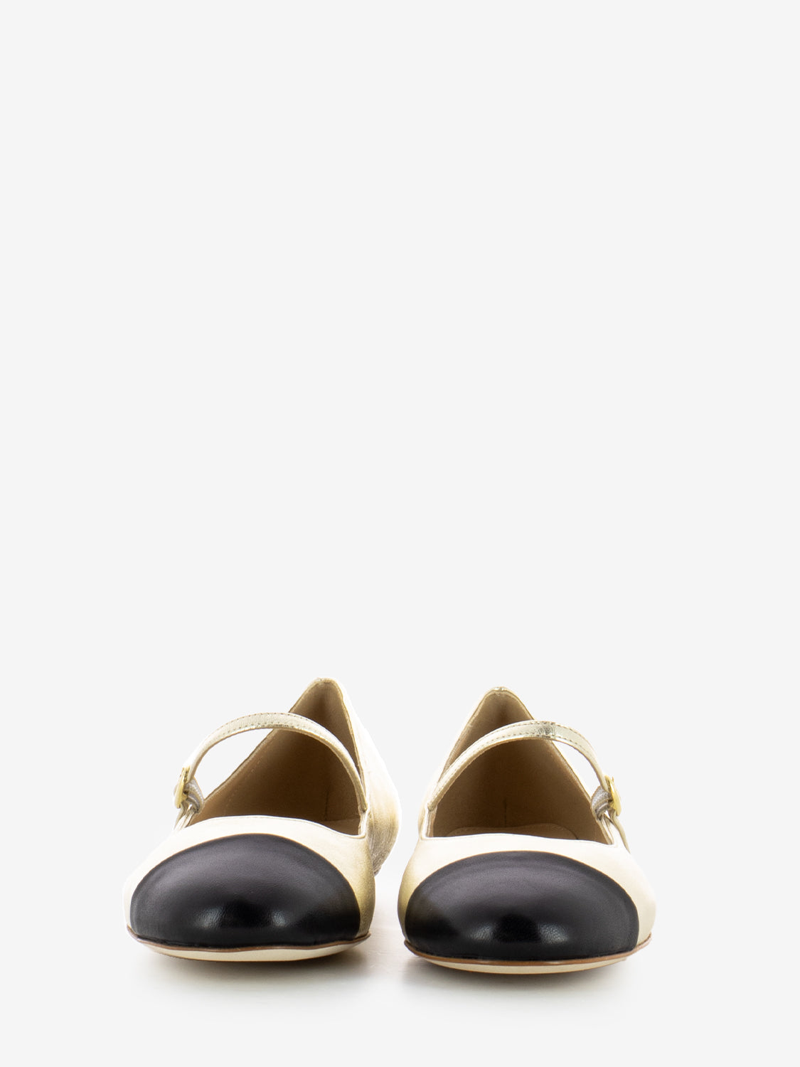 Ballerina nappa laminato oro /nero
