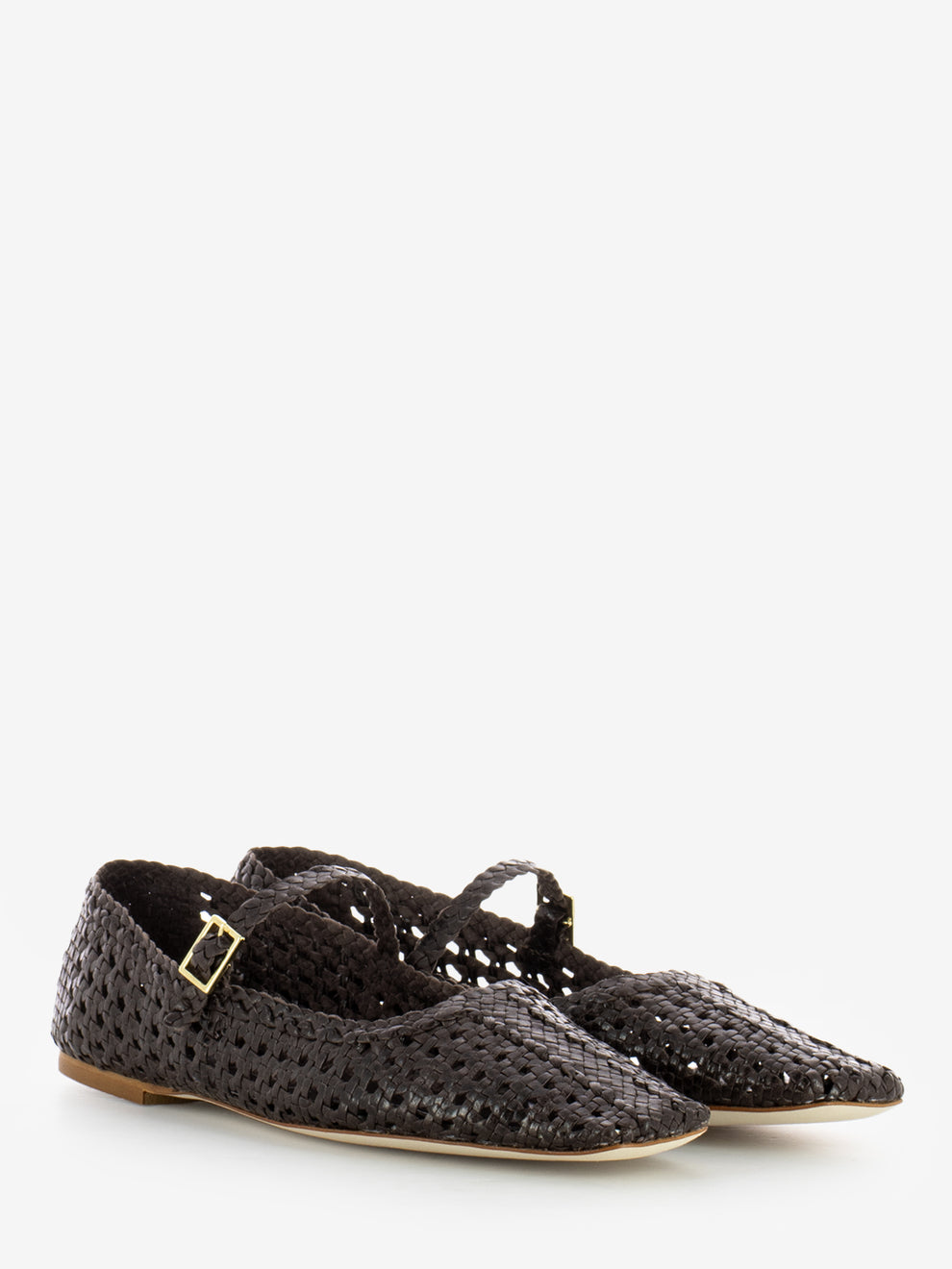 Amber ballerinas coffee weave