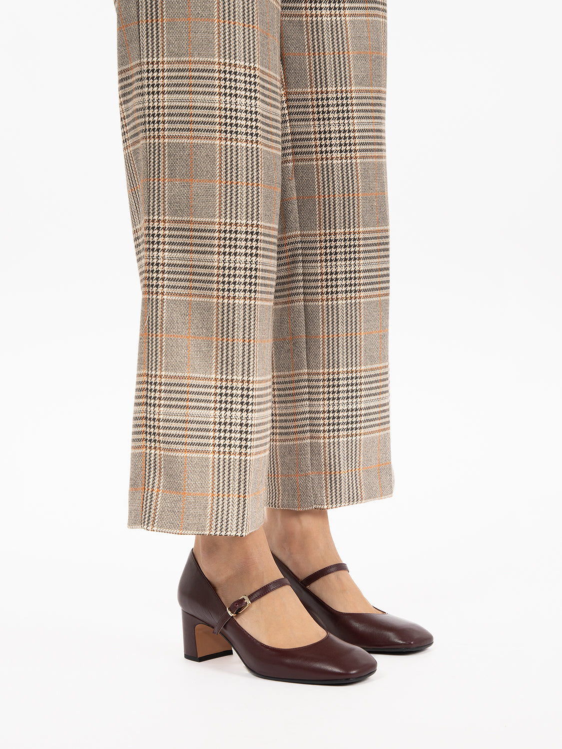 Brigitta pumps chunky heel buckle wine