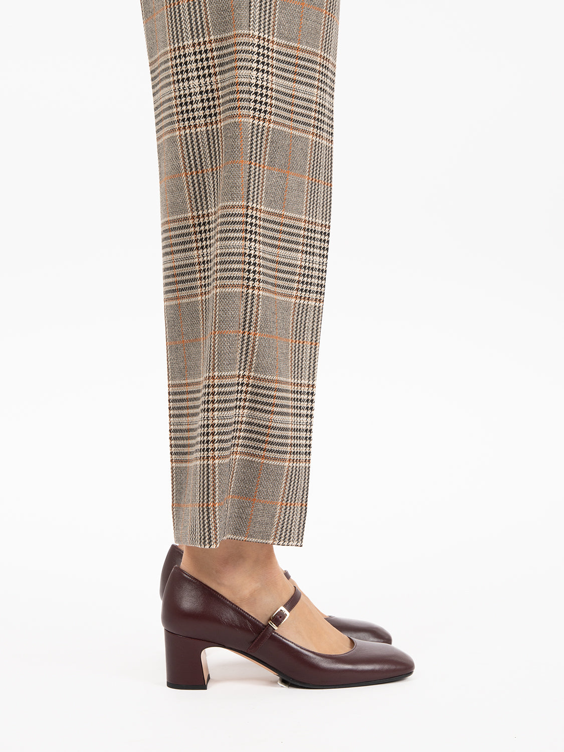 Brigitta pumps chunky heel buckle wine