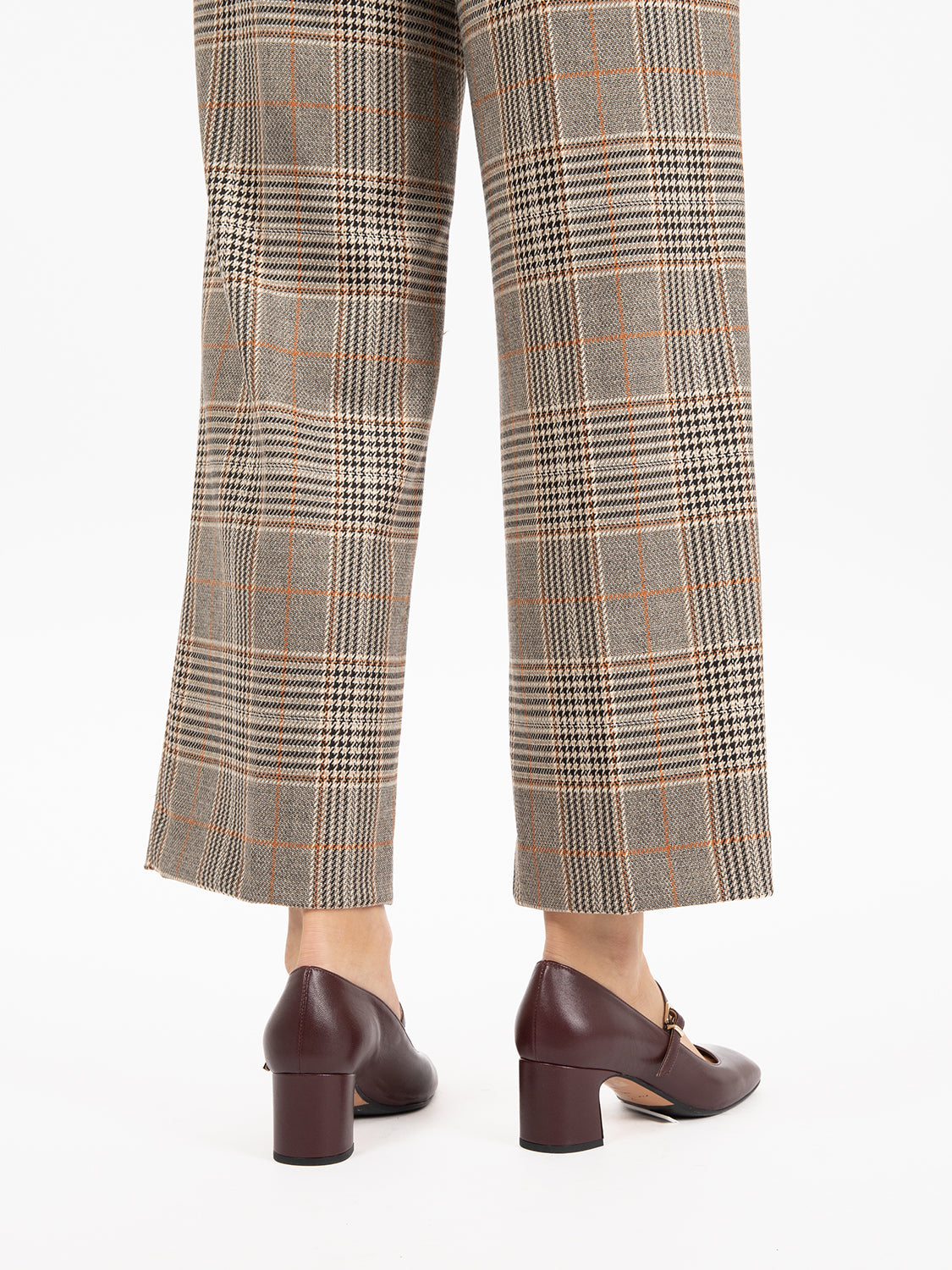 Brigitta pumps chunky heel buckle wine