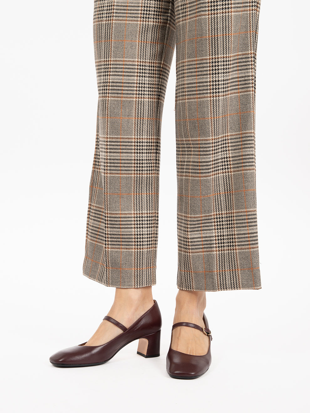 Brigitta pumps chunky heel buckle wine