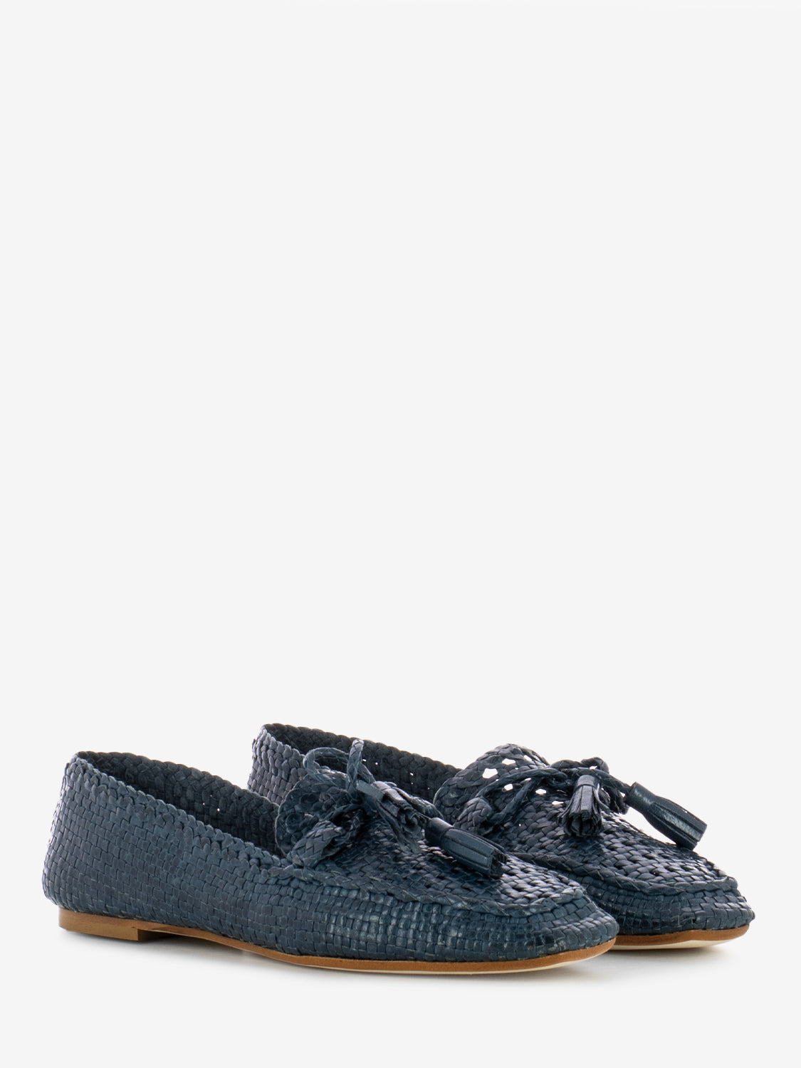Creta Moccasins Woven Blue