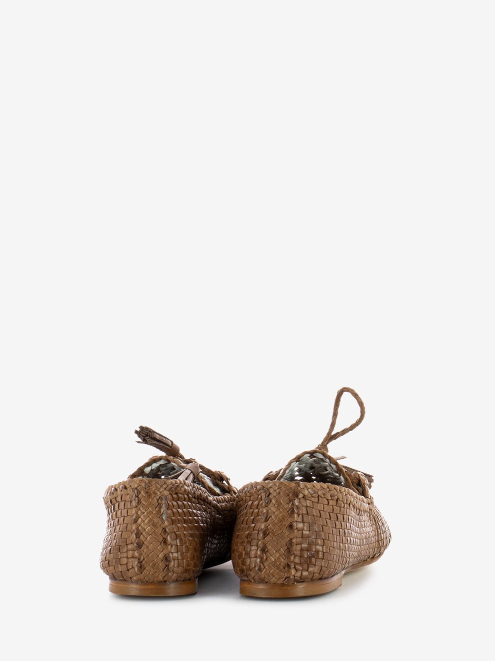 Creta Moccasins Woven Brown / White
