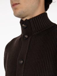 Blusotto in lana merino cioccolato