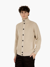 Blusotto in lana merino sabbia