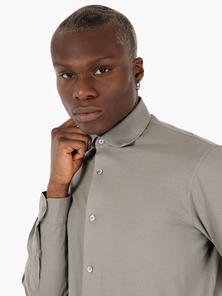 FILIPPO DE LAURENTIIS - Camicia morbida basic nebbia