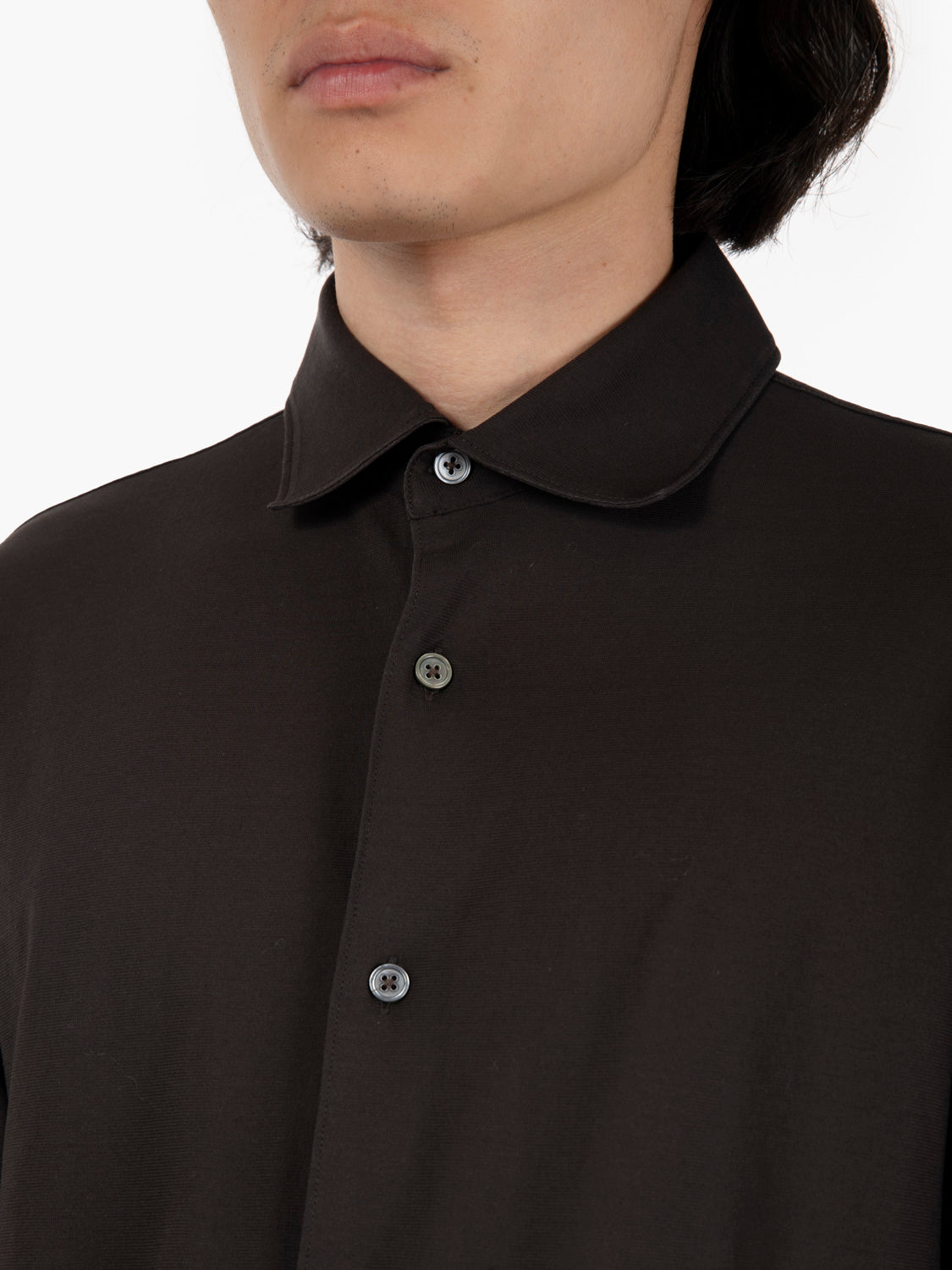 Soft dark brown cotton shirt