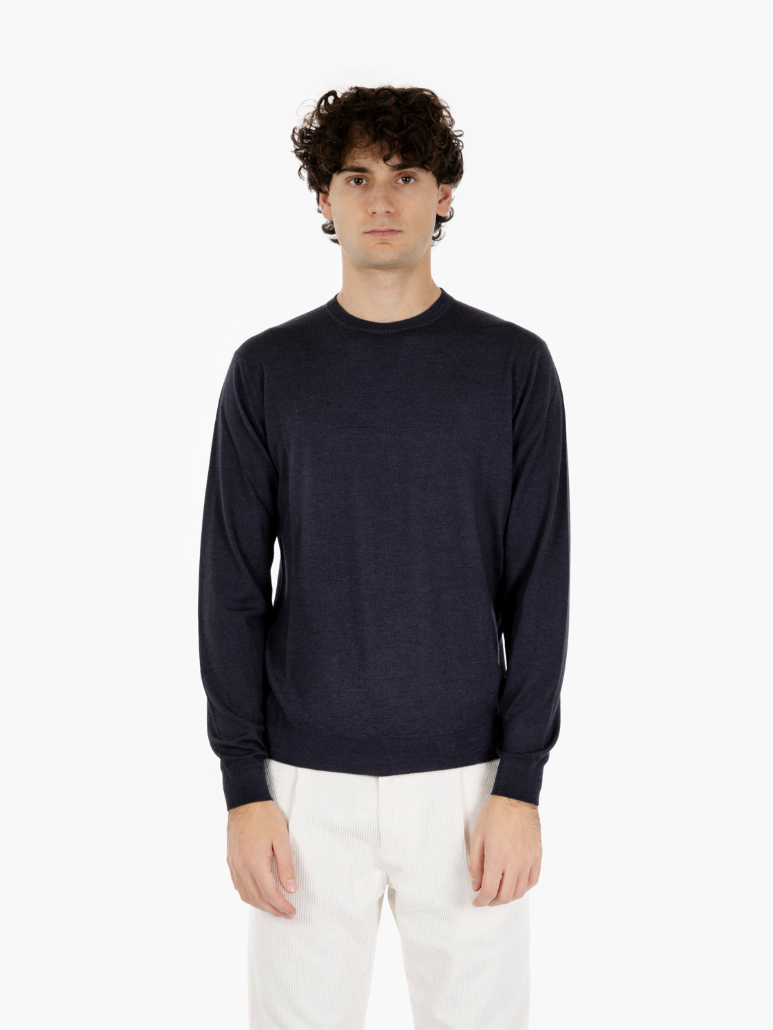 CREW NECK SWEATER ML NAVY CLOUD GC1ML-RM16RV_N890