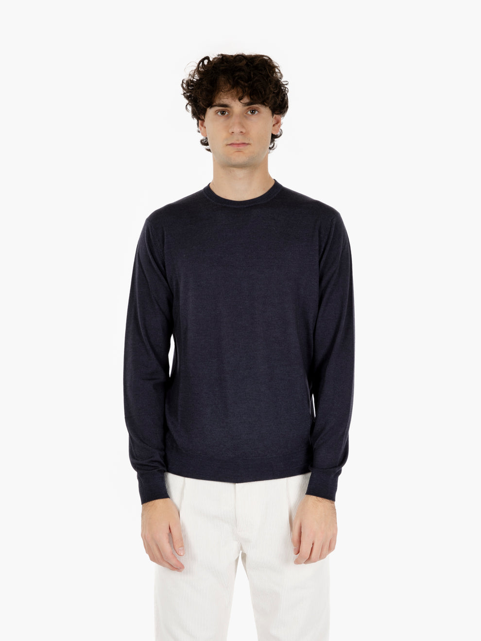 CREW NECK SWEATER ML NAVY CLOUD GC1ML-RM16RV_N890