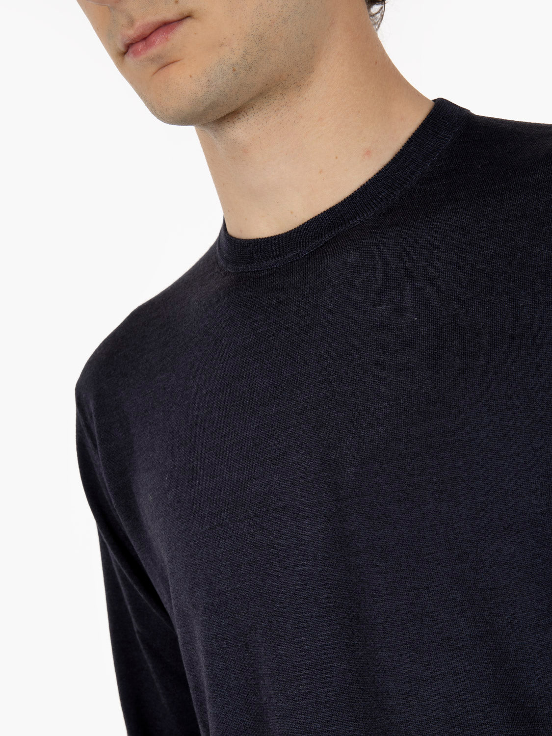 CREW NECK SWEATER ML NAVY CLOUD GC1ML-RM16RV_N890