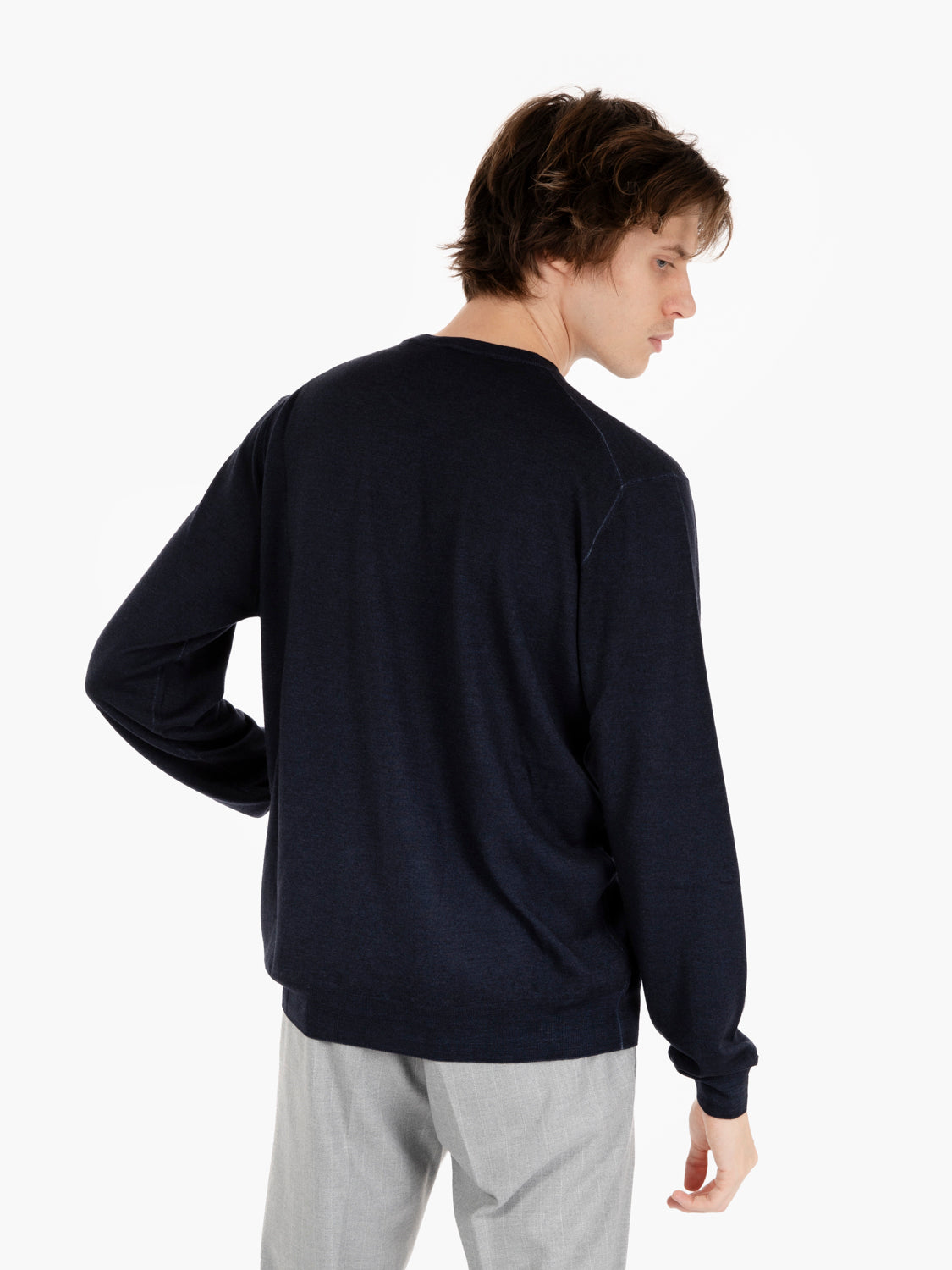 Maglione leggero girocollo nuvola navy