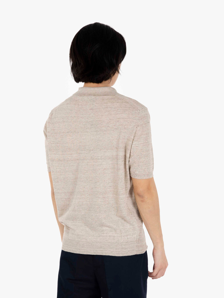 FILIPPO DE LAURENTIIS - Polo in maglia skipper beige