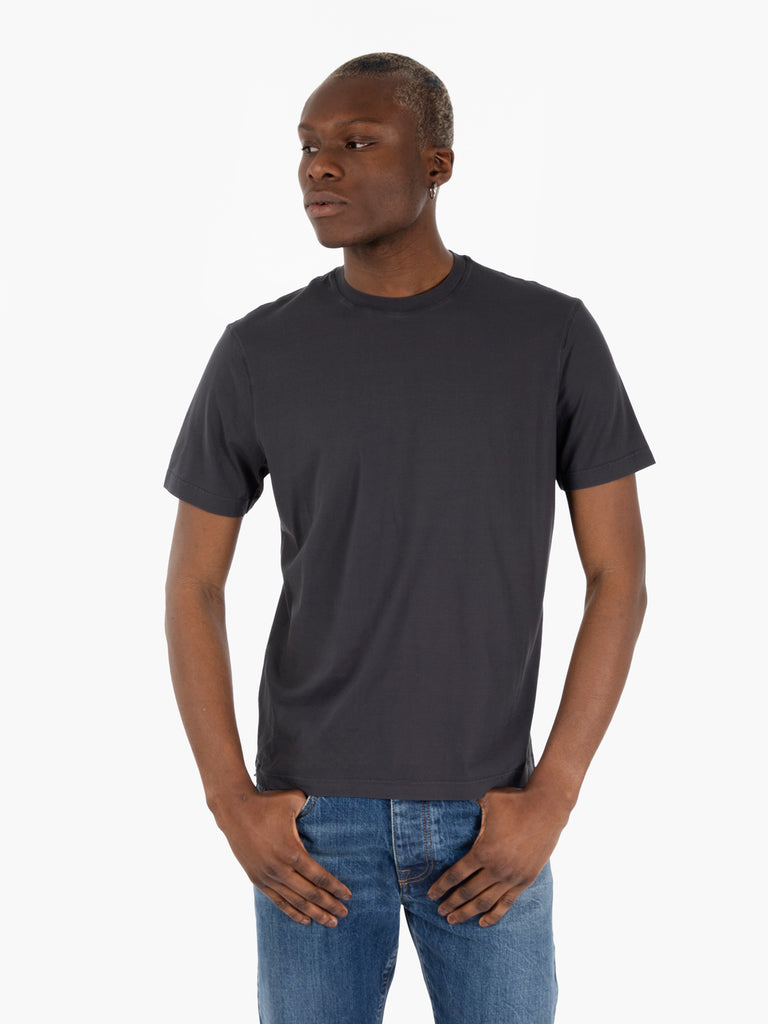 FILIPPO DE LAURENTIIS - T-shirt crêpe grafite