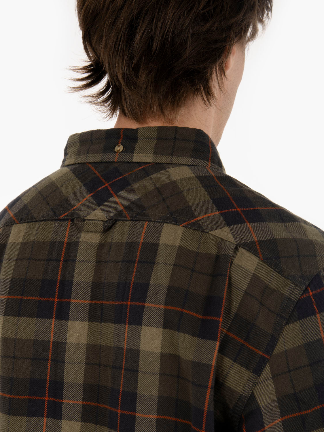 Singi Heavy Flannel Shirt black / deep forest