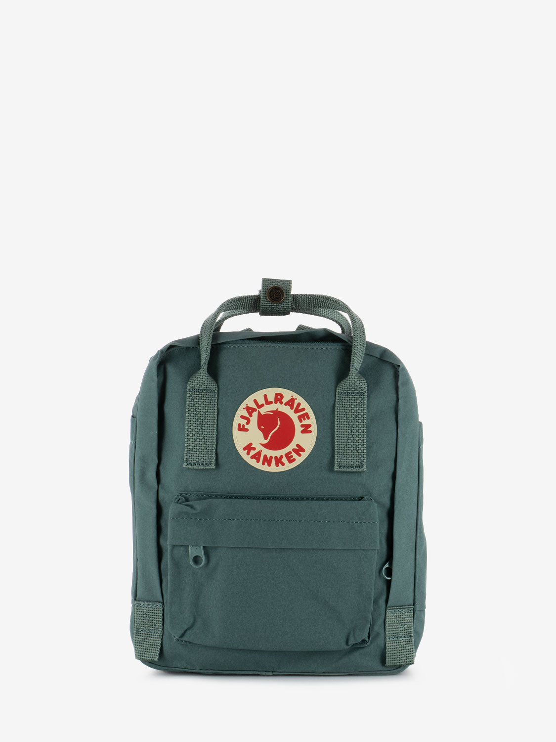 fjallraven kanken forest green mini backpack Knken Kanken backpack in little format with long shoulder straps that can be adjusted to fit both children and adults Fjllrven - Mini kanken frost