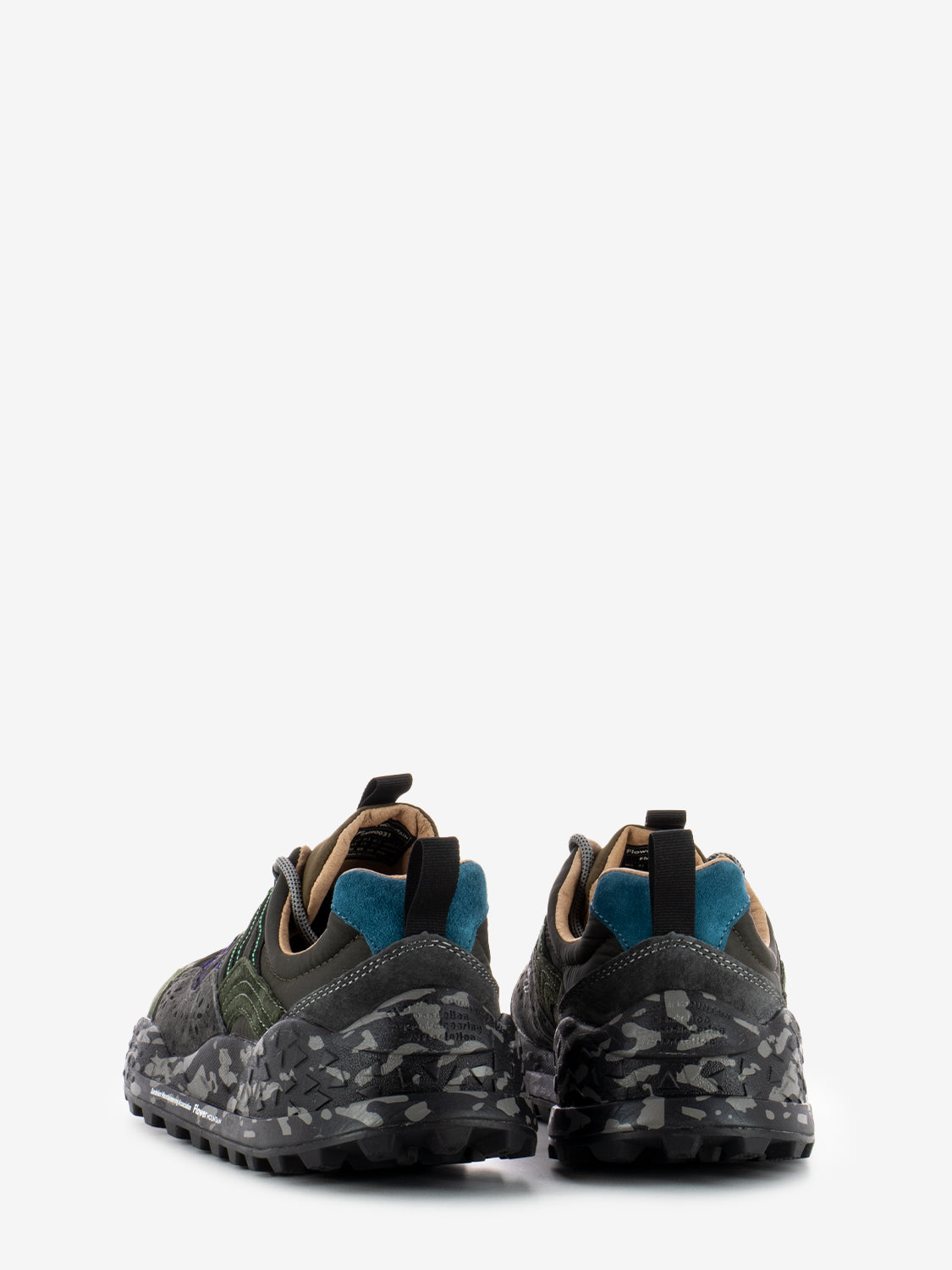 Sneakers Washi suede nylon anthracite / dark grey / green