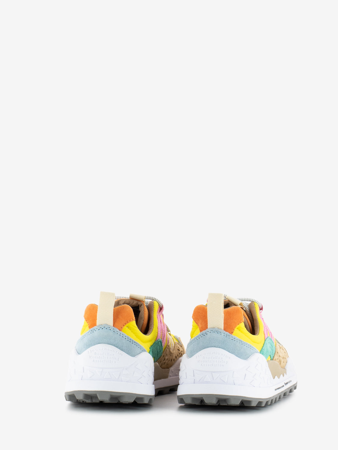 Washi W suede nylon beige / yellow