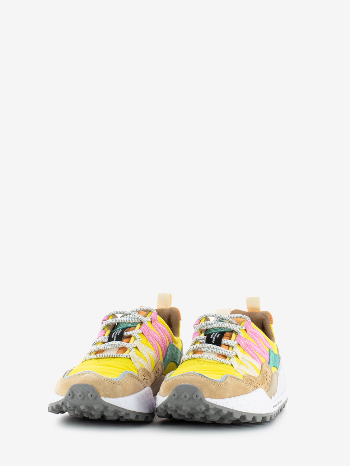 Washi W suede nylon beige / yellow