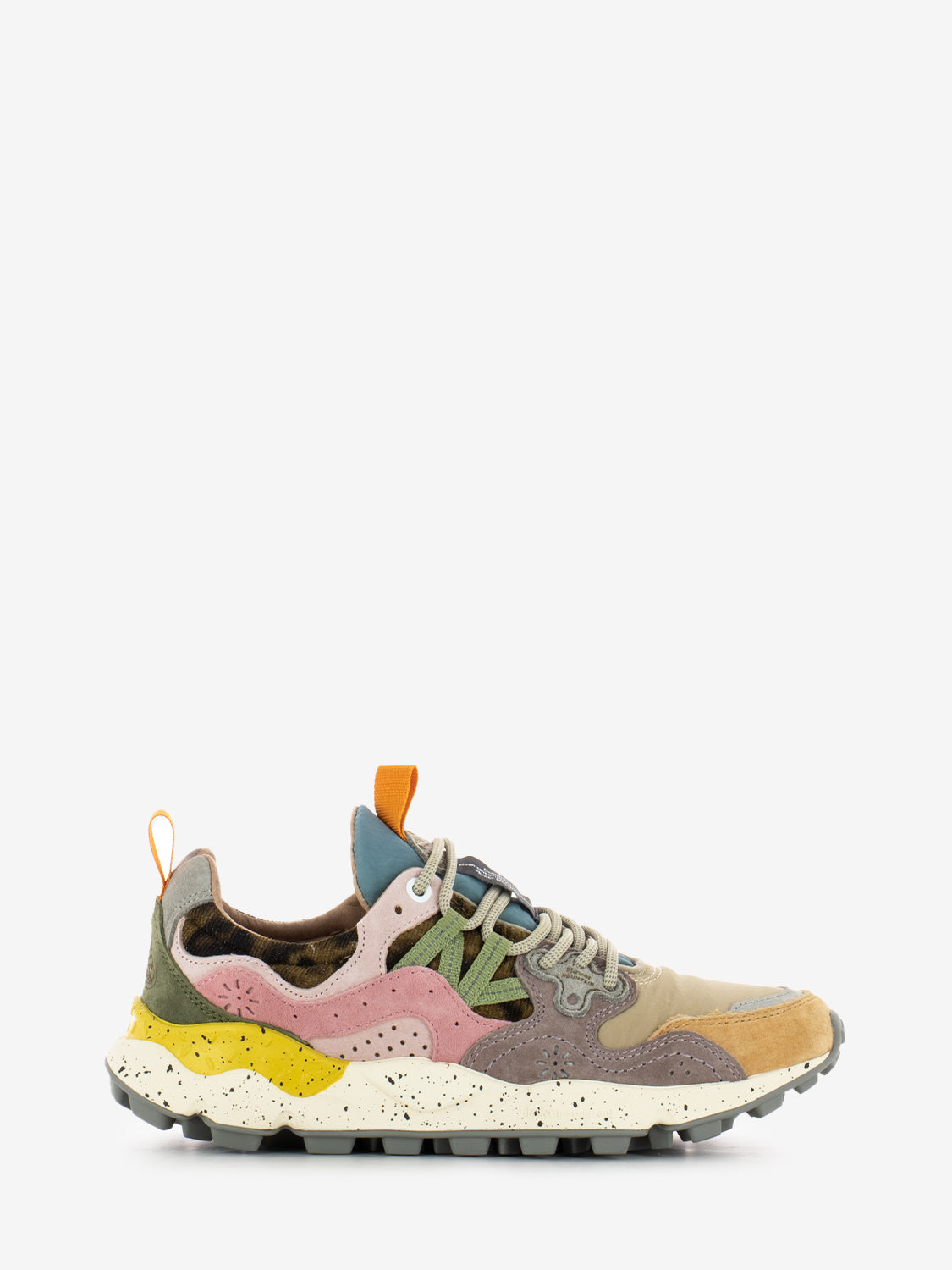 Yamano 3 woman suede e nylon light mustard / grey / cipria