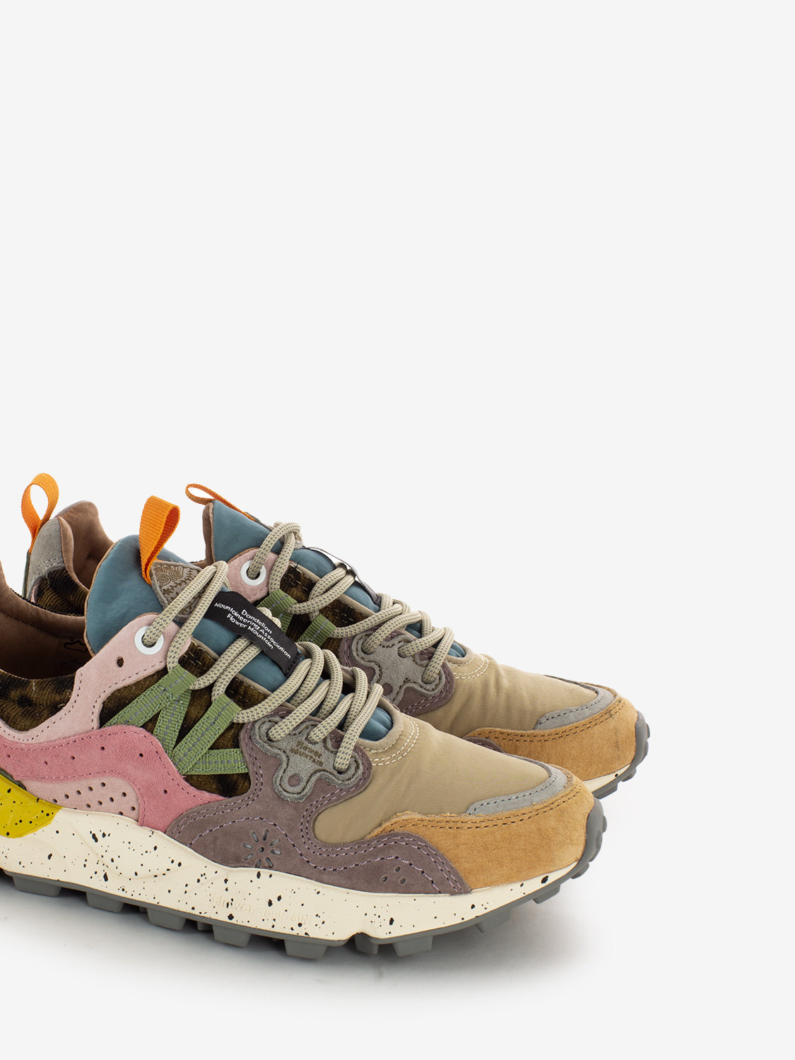 Yamano 3 woman suede e nylon light mustard / grey / cipria