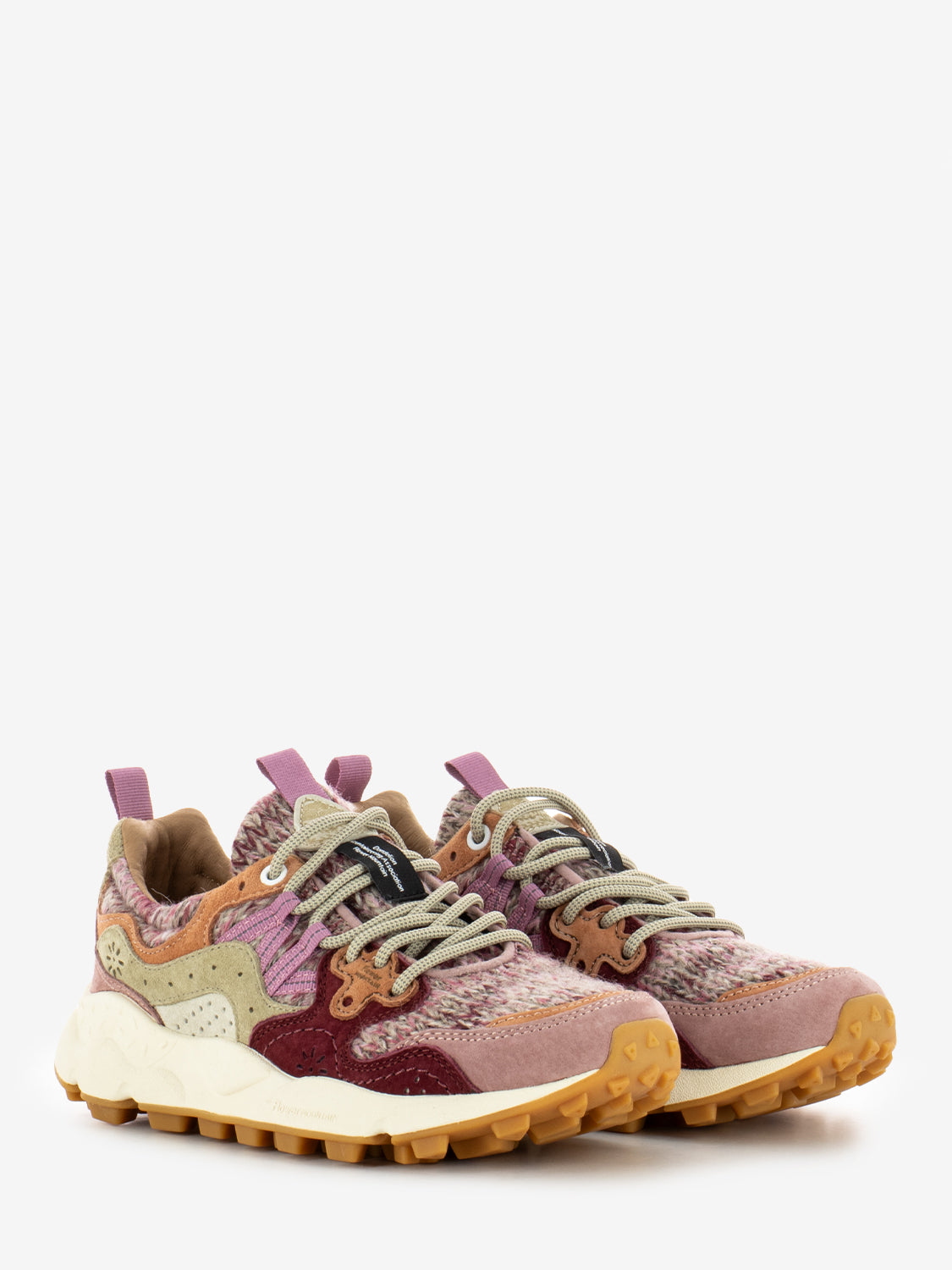 Yamano 3 woman suede woolen knitting cipria / brown