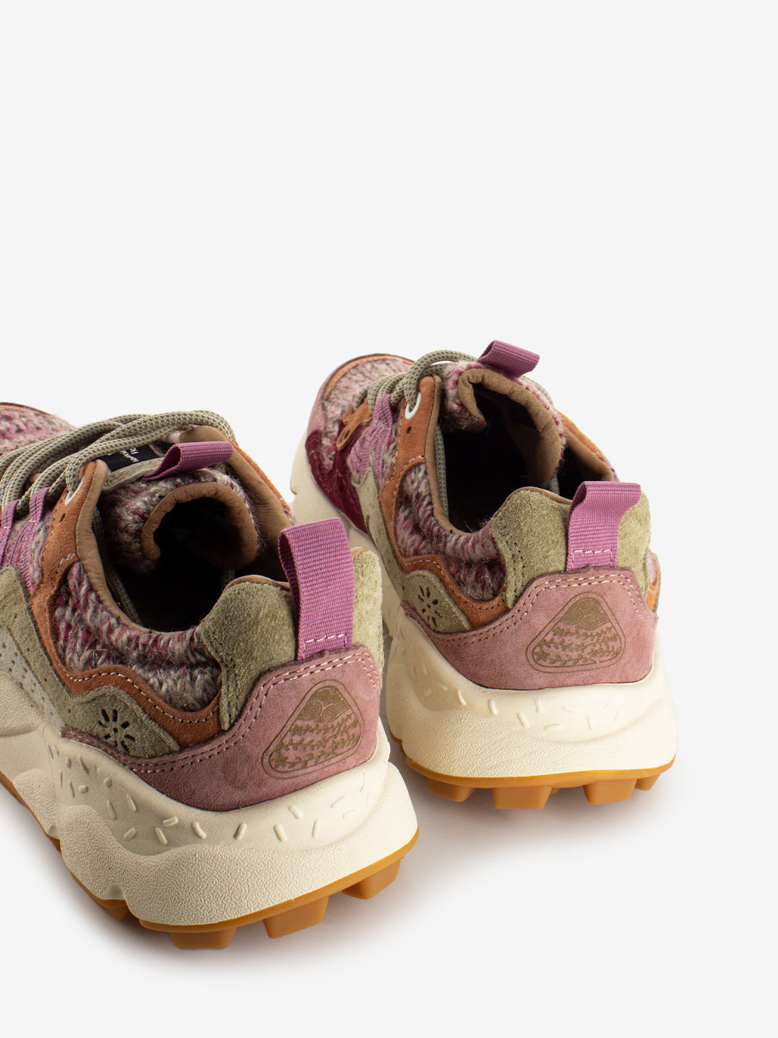 Yamano 3 woman suede woolen knitting cipria / brown