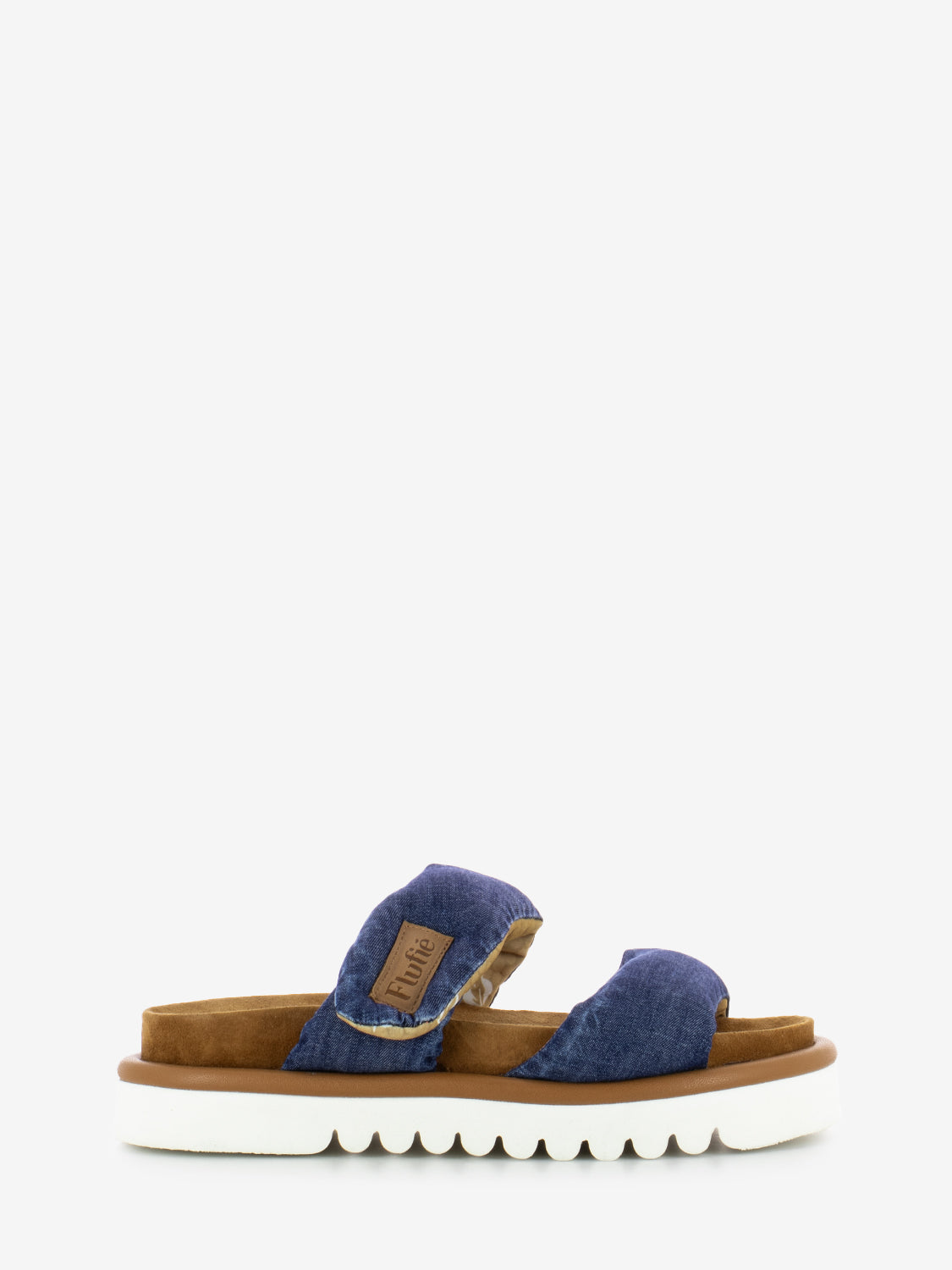 Denim line jeans slippers dark blue