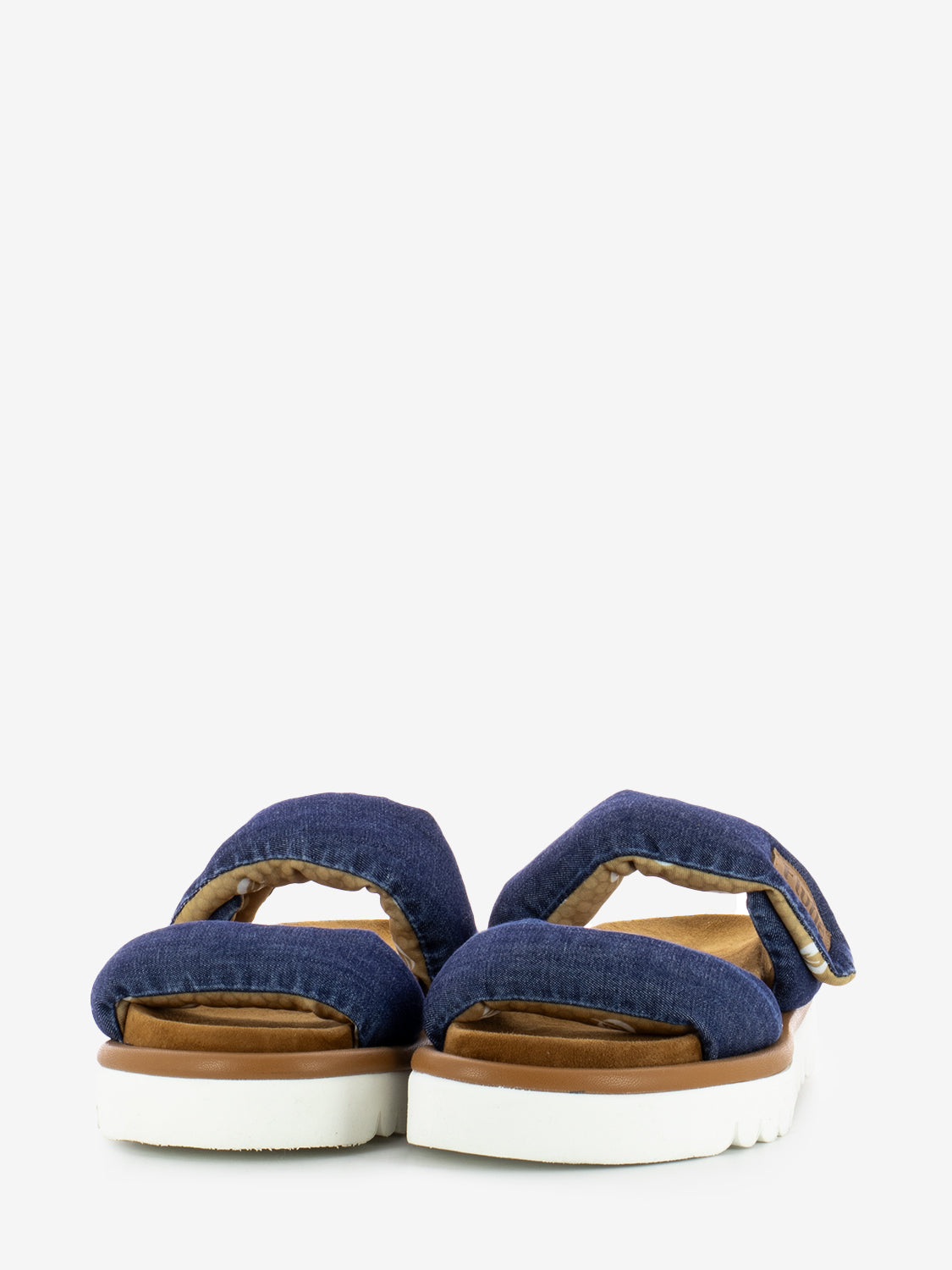Denim line jeans slippers dark blue